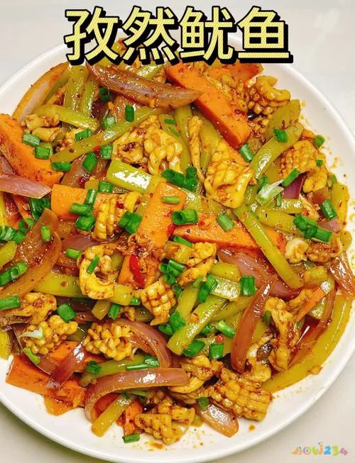 家常鱿鱼做法孜然怎么做_孜然鱿鱼的家常做法_孜然鱿鱼的做法最简单最好吃