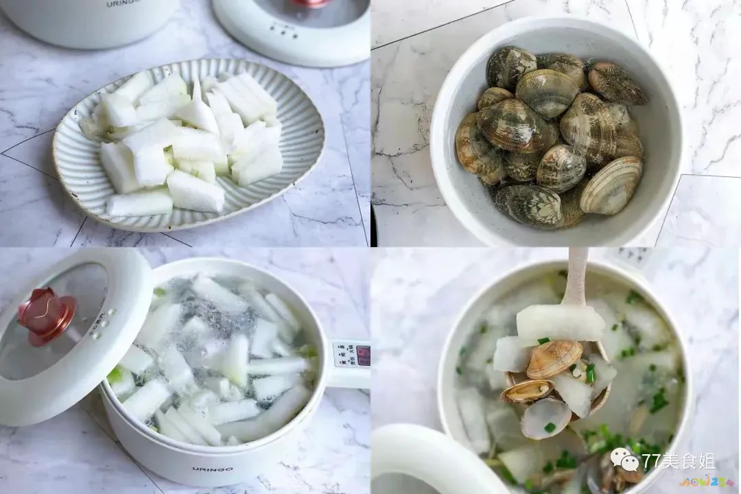 冬瓜炒花甲的做法_炒冬瓜的吃法_花蛤炒冬瓜的家常做法