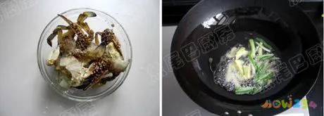 姜葱炒蟹的家常做法步骤7-8
