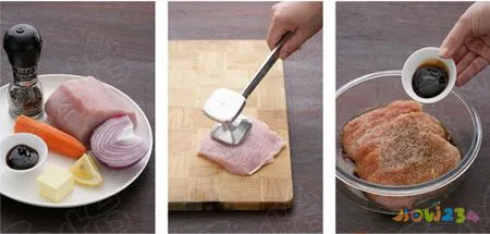 浇汁猪排步骤4-6